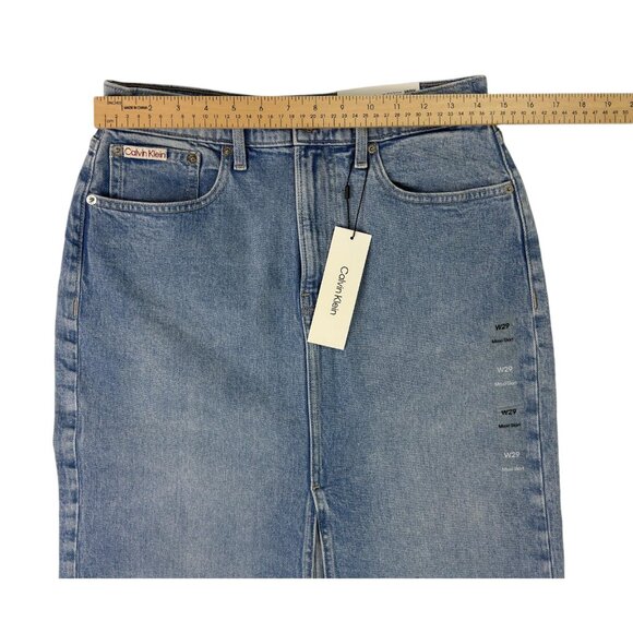 Calvin Klein Maxi Denim Skirt Women’s Size 8 / 29 Blue High Waist Long Jean Skir - Picture 10 of 16